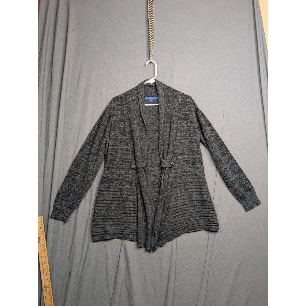 Apt 9 Womens Marled Gray Open Front Cardigan Large
